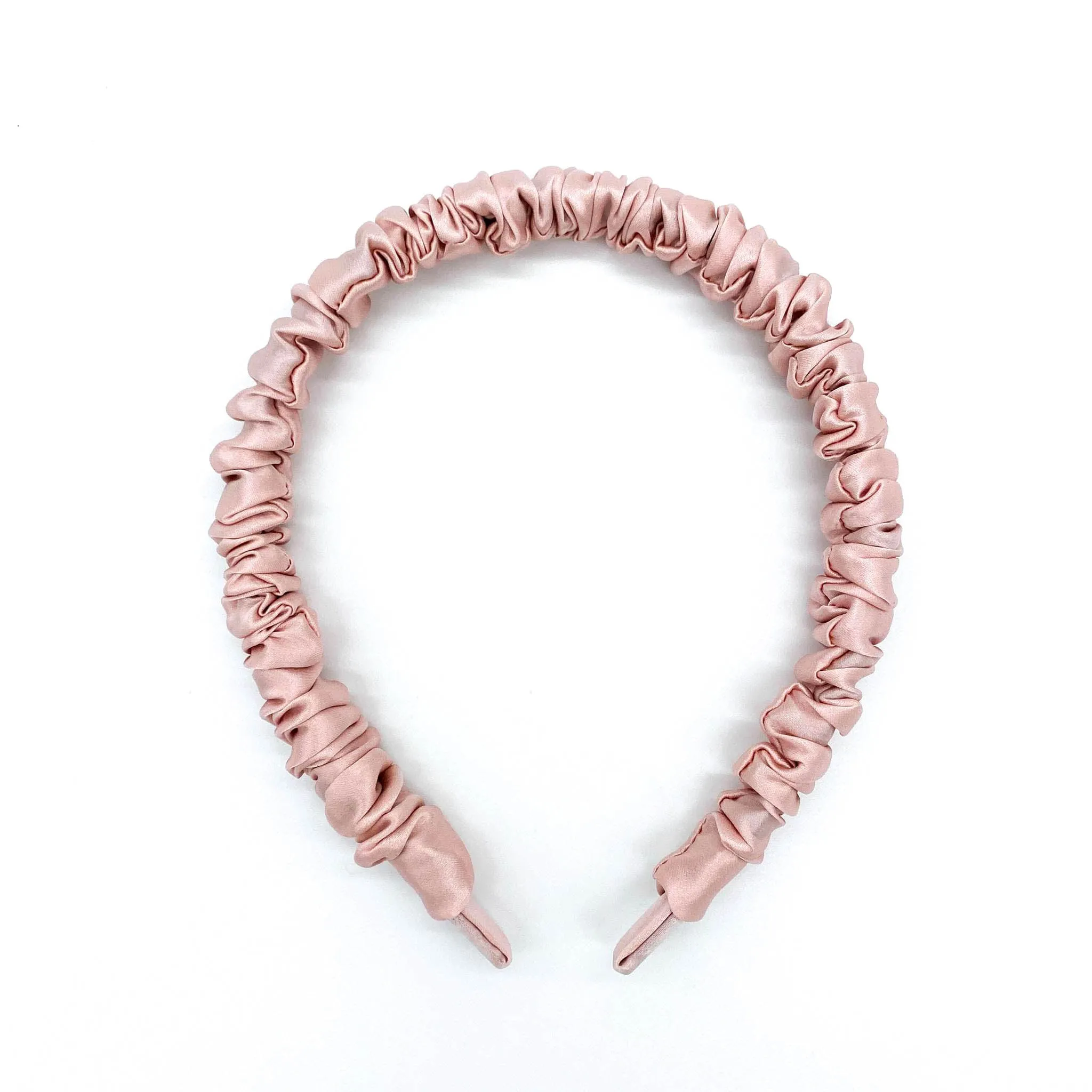 100% Mulberry Silk Scrunchie Headband - Pink