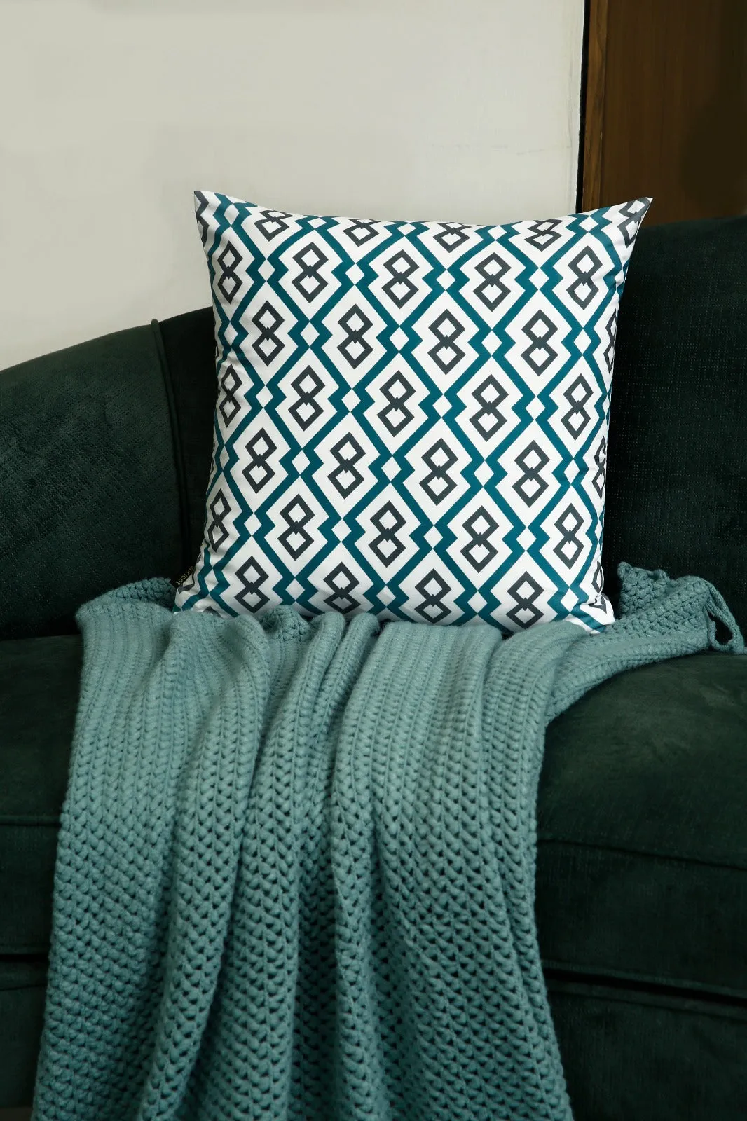 4 PCs Digital Printed Cotton Cushions-Pastel