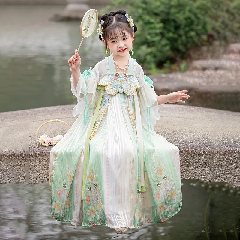 Beautiful Girls' Tang Dynasty Clothes Dress