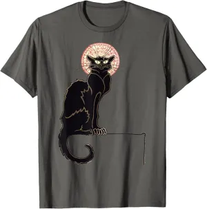 Black Cat Halloween Funny Cat Lovers Gift Black Scary Cat T-Shirt