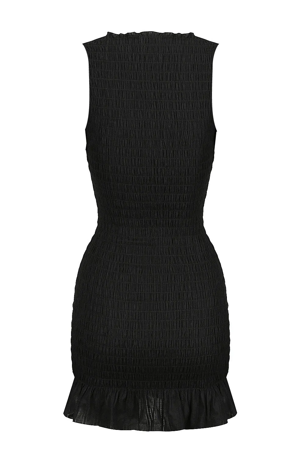 Blackberry Ruched Cotton Dress