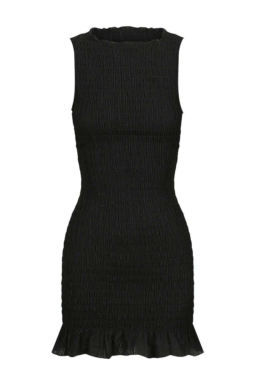 Blackberry Ruched Cotton Dress
