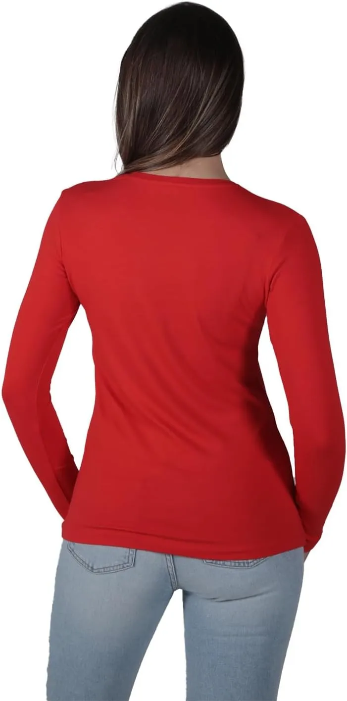 Brix Essentials Women's Classic-Fit Long-Sleeve Crewneck T-Shirt Super Soft Tagless.