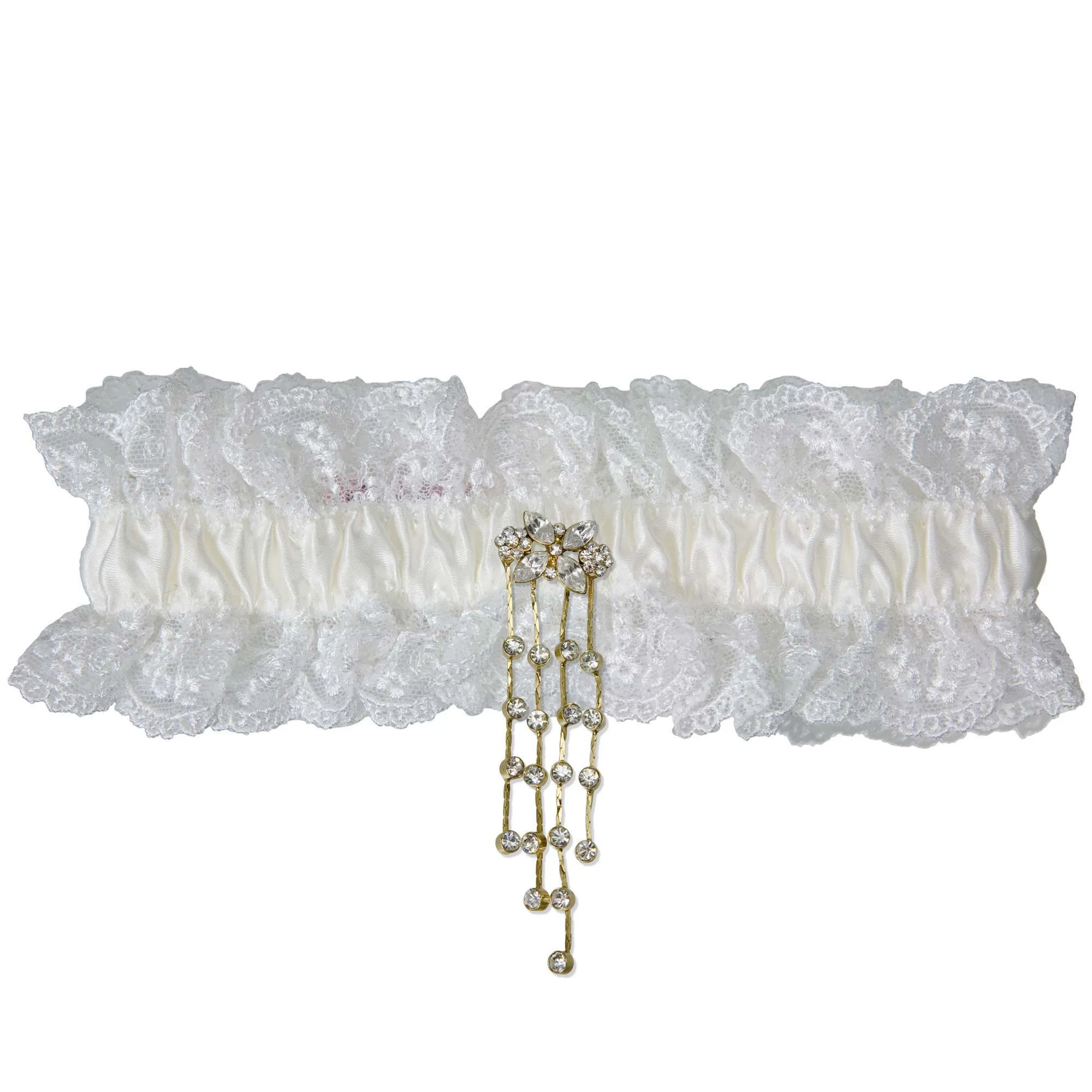 Cherish Lace Wedding Garter - White