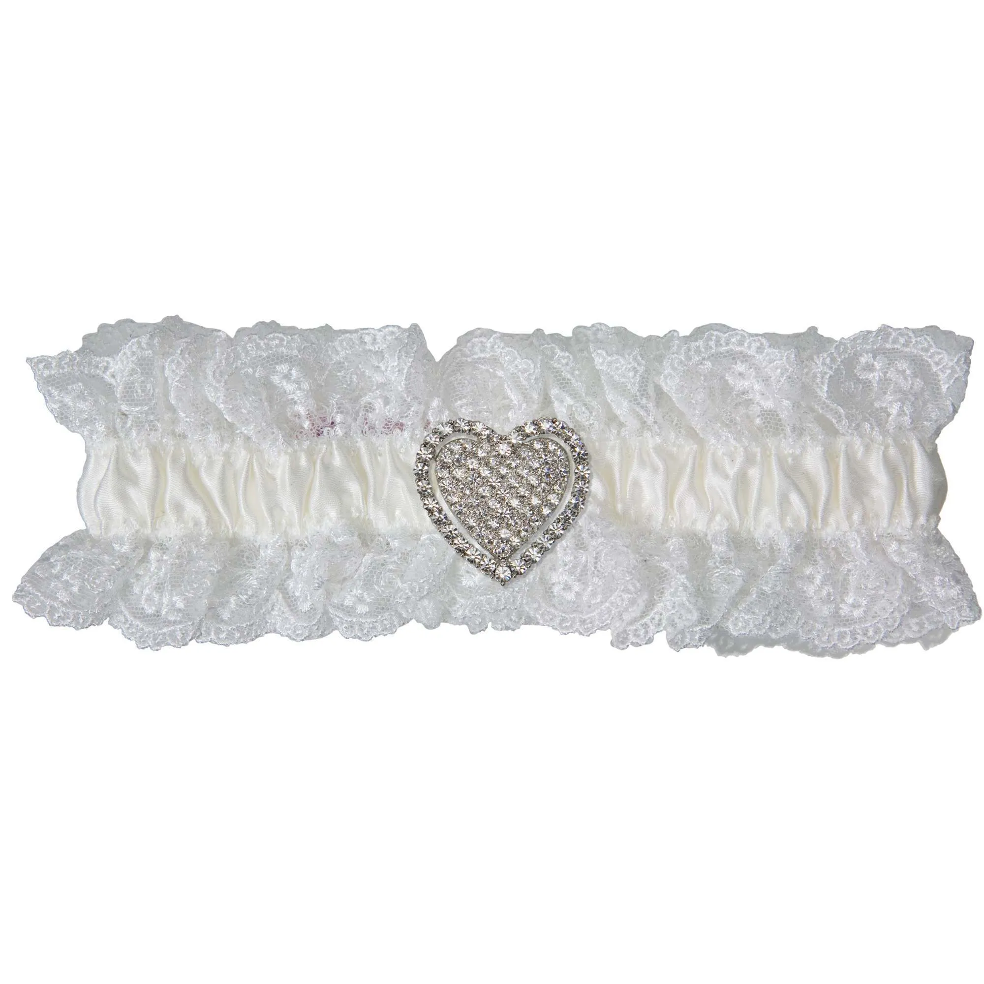 Cherish Lace Wedding Garter - White