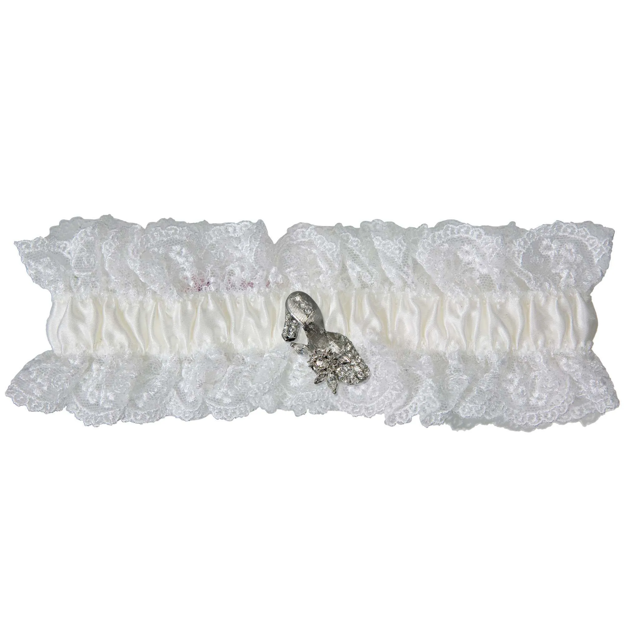 Cherish Lace Wedding Garter - White