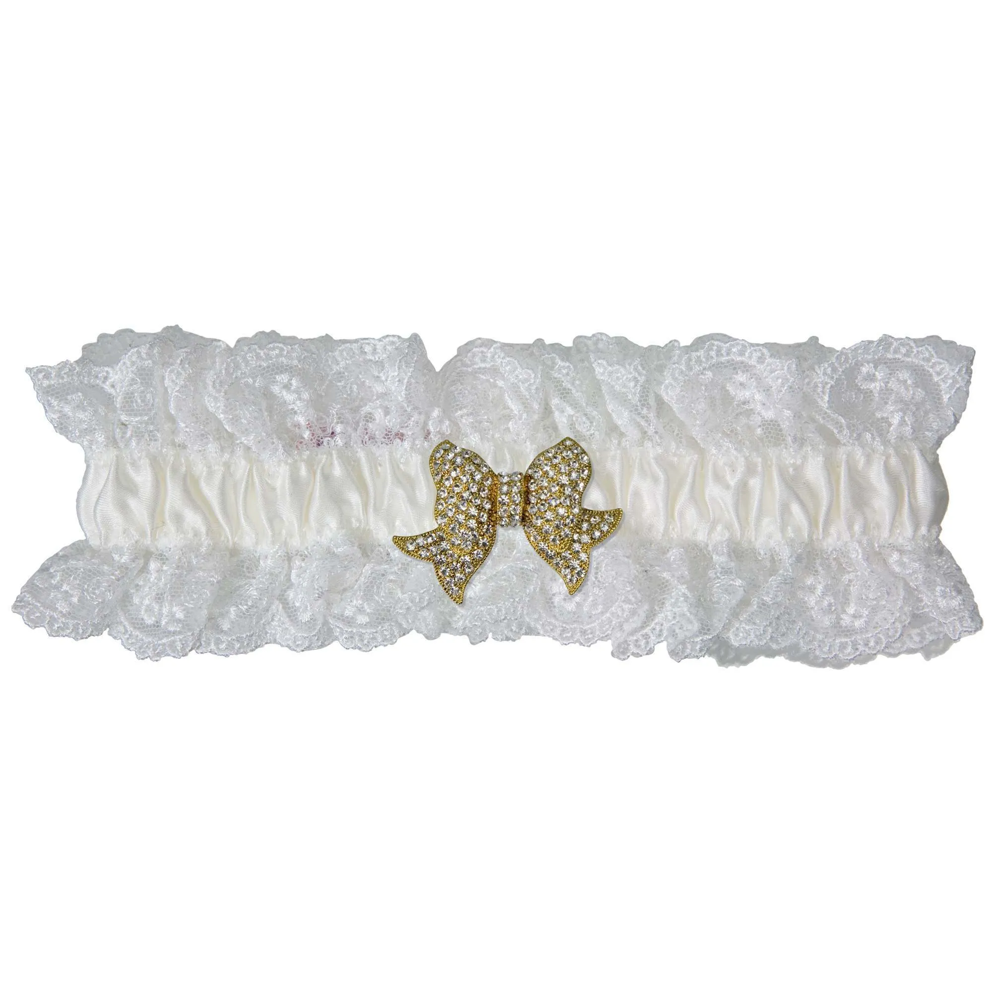 Cherish Lace Wedding Garter - White