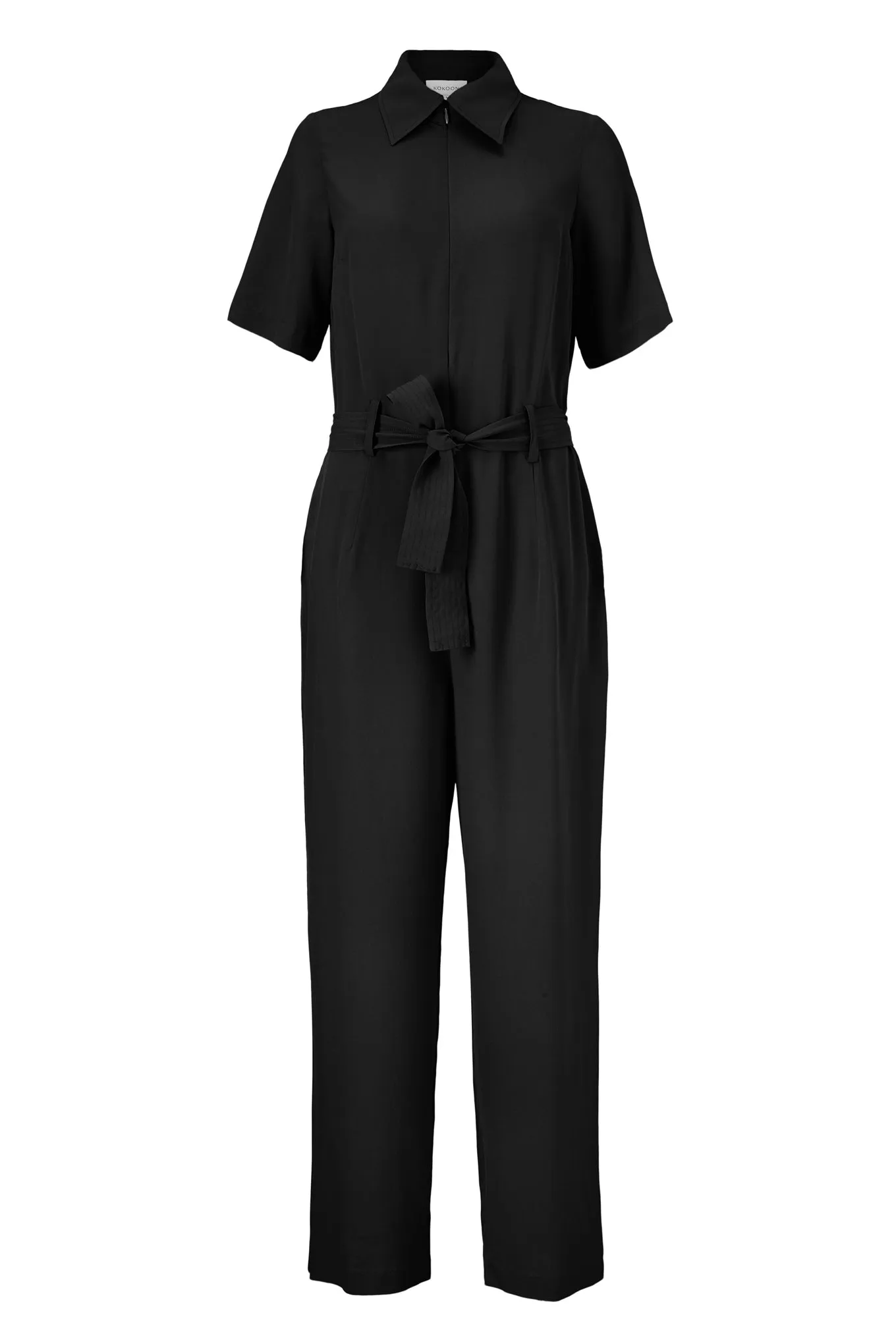 DANA JUMPSUIT - BLACK - SILK/LINEN