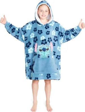 Disney Hoodies for Teenager, Oversized Hoodie Blanket, Minnie Mickey Stitch Gifts (Blue Tropical)