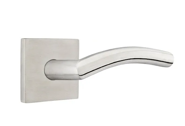 Emtek Stainless Steel Dresden Lever with Square Rosette - E667