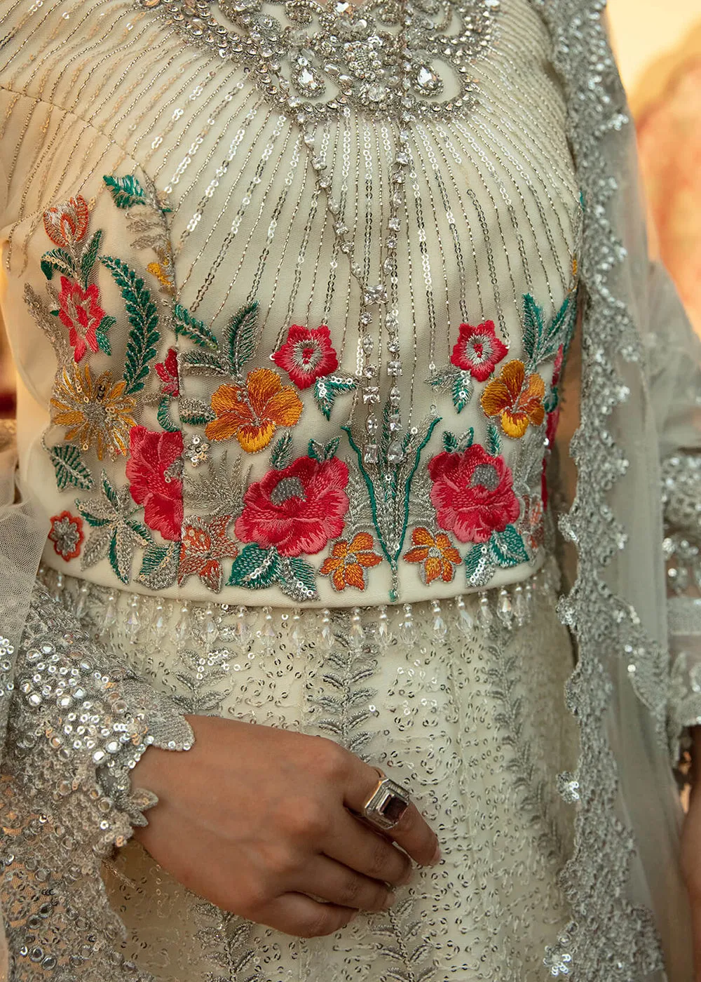 Green Pakistani Maxi Dress | Imrozia Serene Mehram Brides '23 | SB-13 - MEHRAM