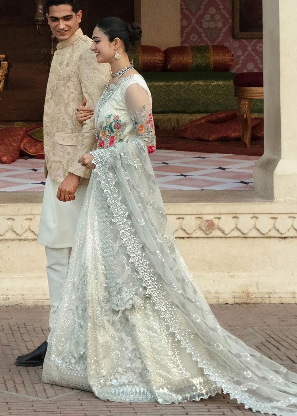Green Pakistani Maxi Dress | Imrozia Serene Mehram Brides '23 | SB-13 - MEHRAM