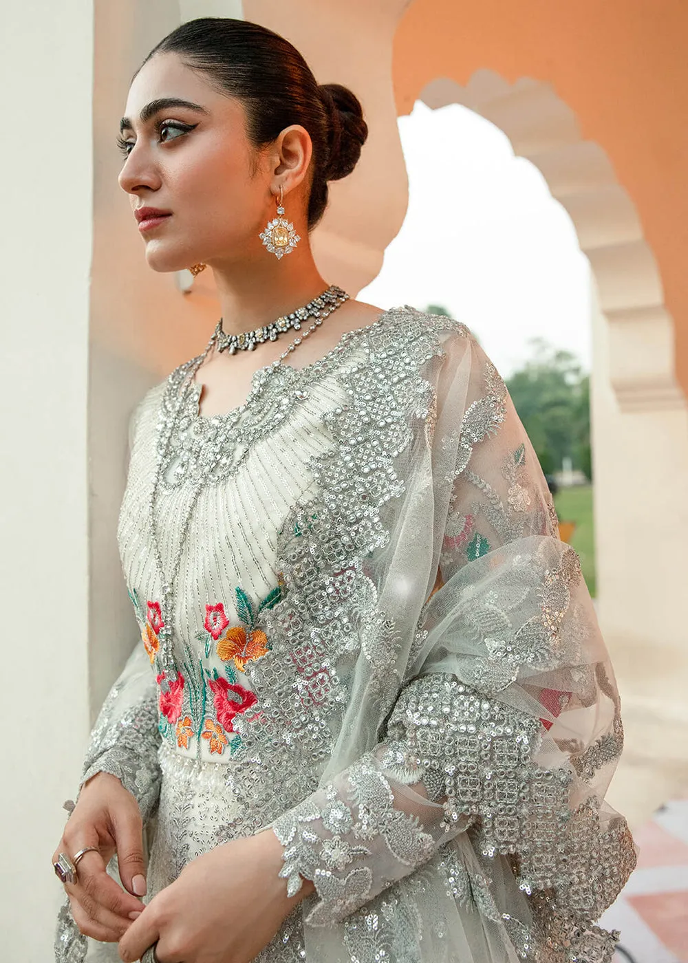 Green Pakistani Maxi Dress | Imrozia Serene Mehram Brides '23 | SB-13 - MEHRAM