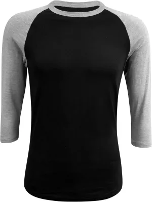 ILTEX Raglan T-Shirt 3/4 Sleeve Athletic Baseball Jersey Unisex (30  Colors)