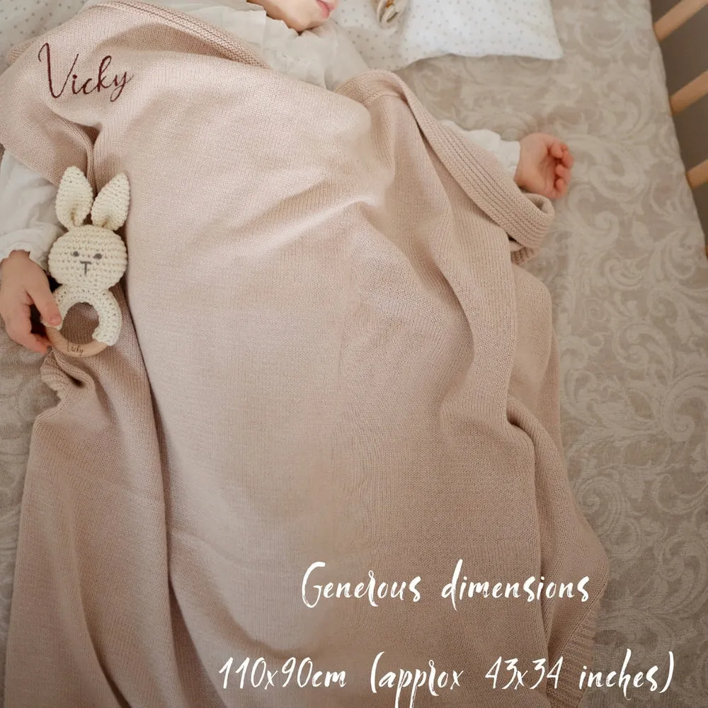 JBØRN Knitted Blanket | Personalisable