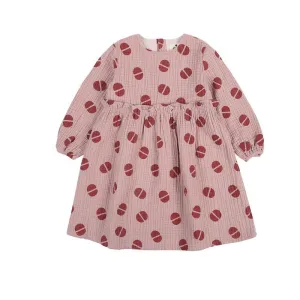 Jelly Mallow Bean Frill Dress Pink