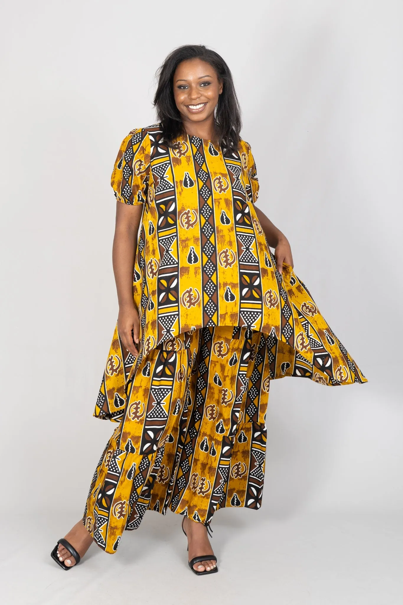 KaraChic 7772 Authentic African Print 2pc Pant Set