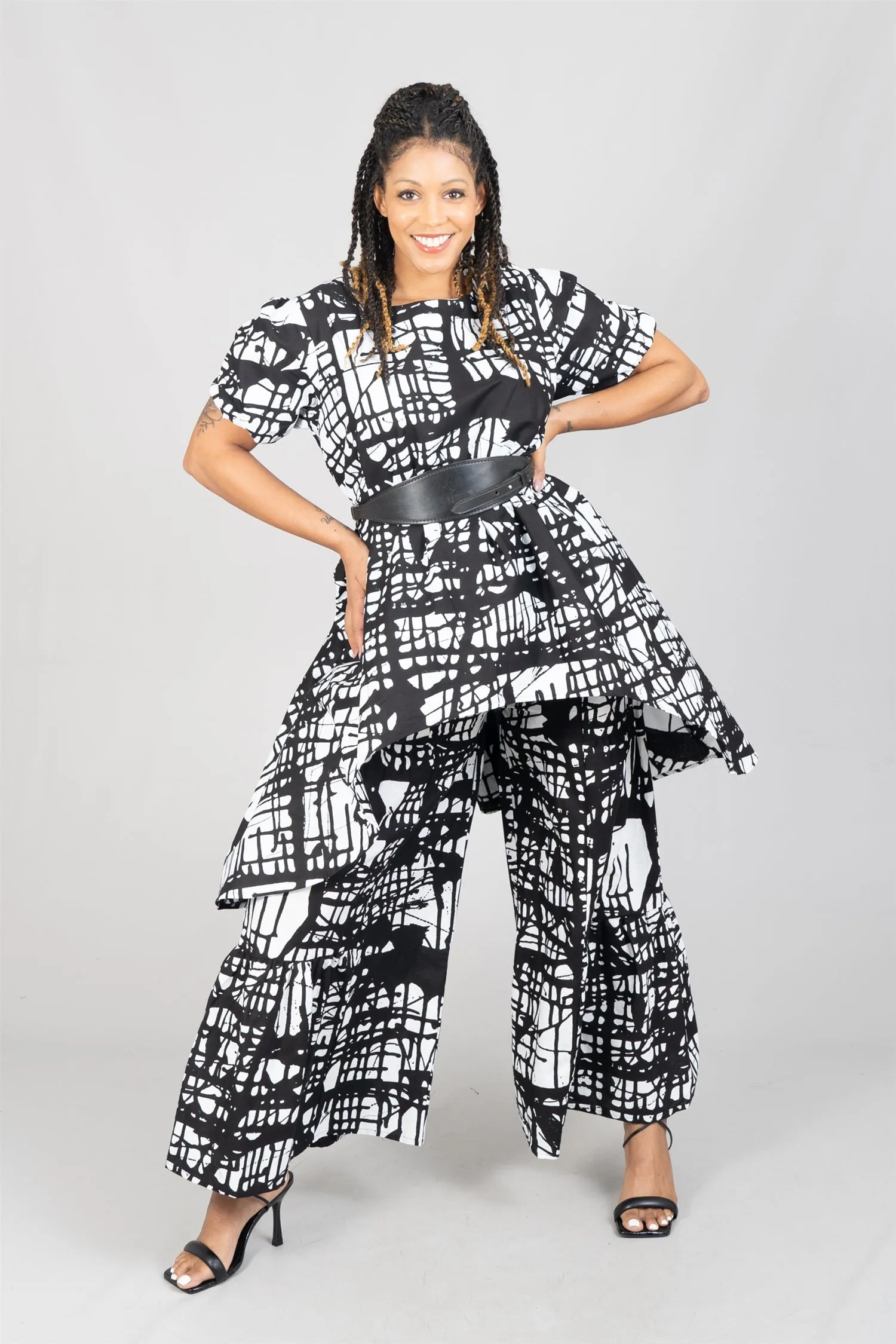 KaraChic 7772 Authentic African Print 2pc Pant Set