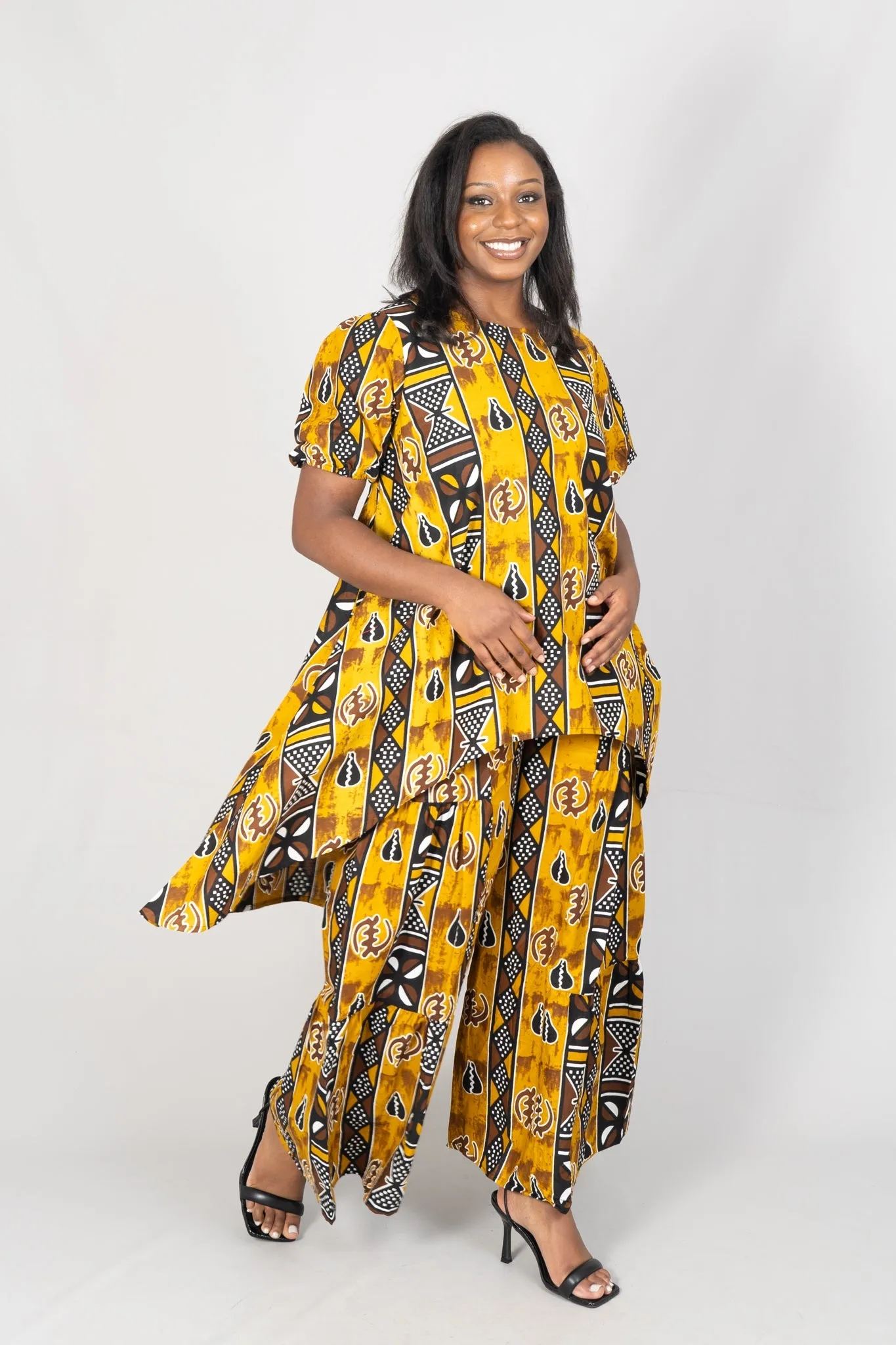 KaraChic 7772 Authentic African Print 2pc Pant Set