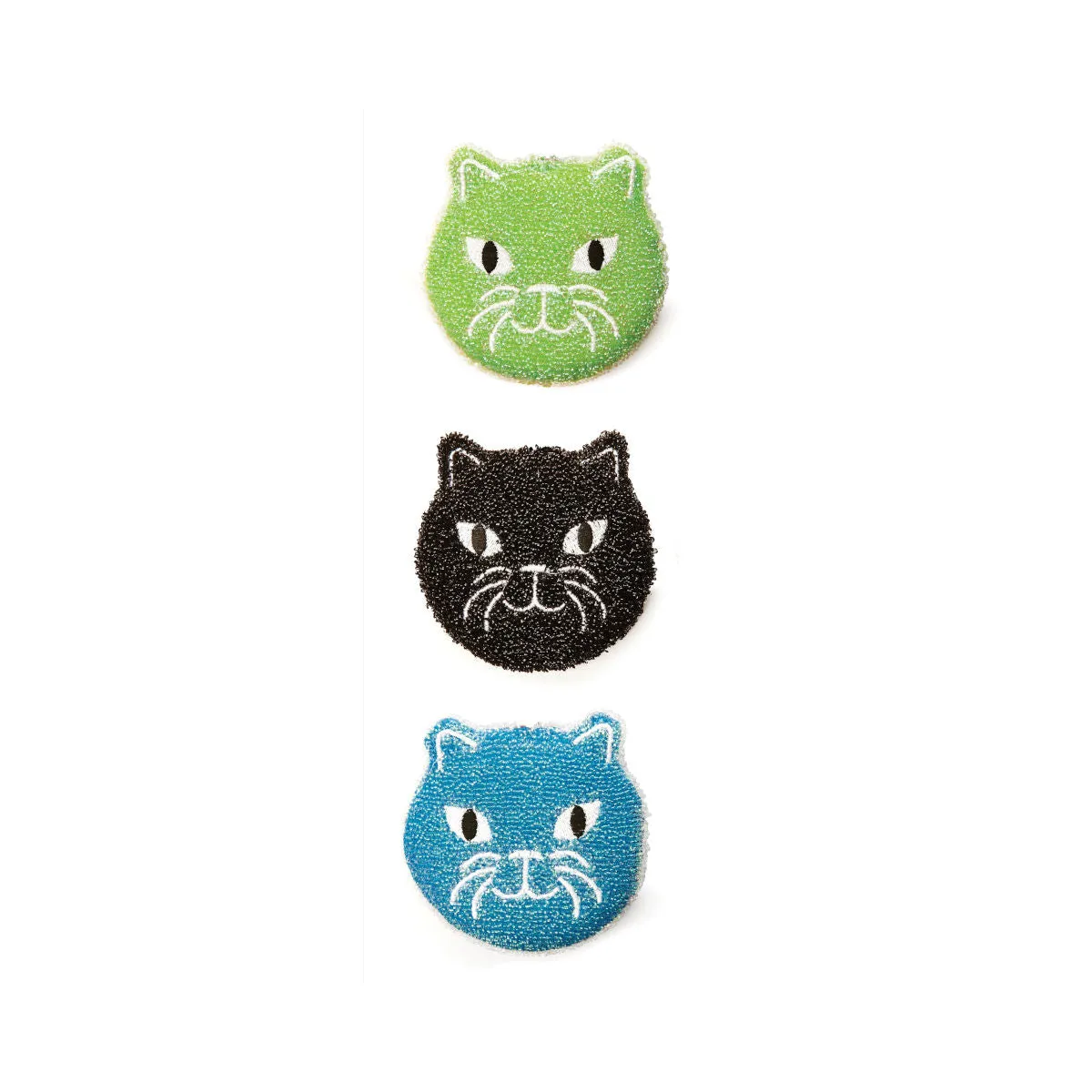 Kikkerland Cat Scrubbies Set of 3