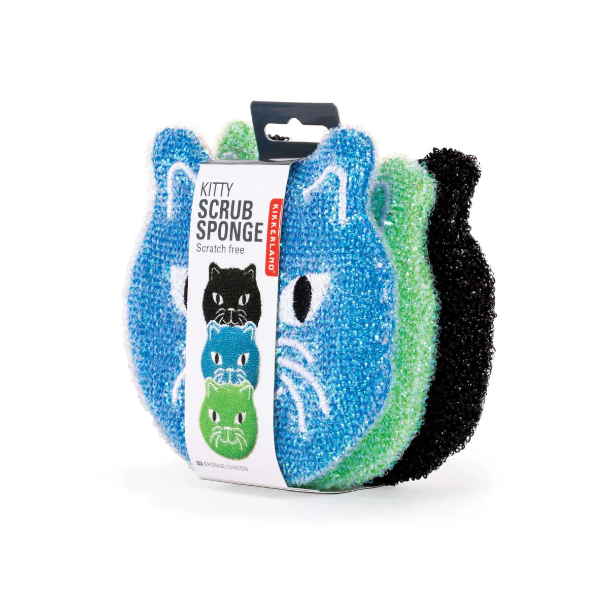 Kikkerland Cat Scrubbies Set of 3