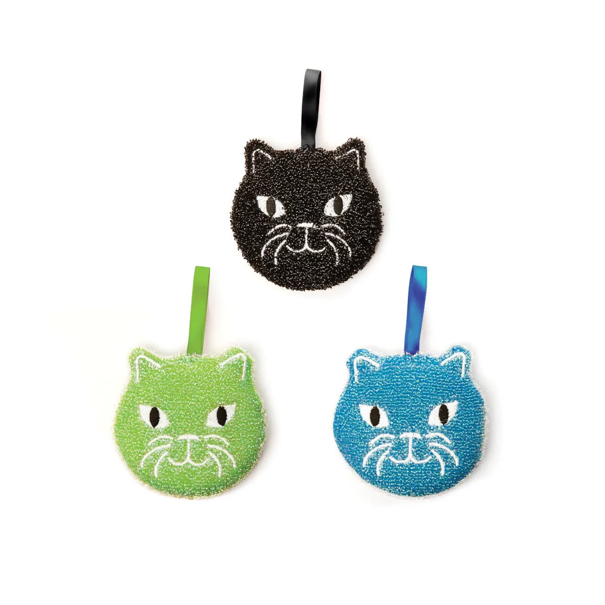 Kikkerland Cat Scrubbies Set of 3