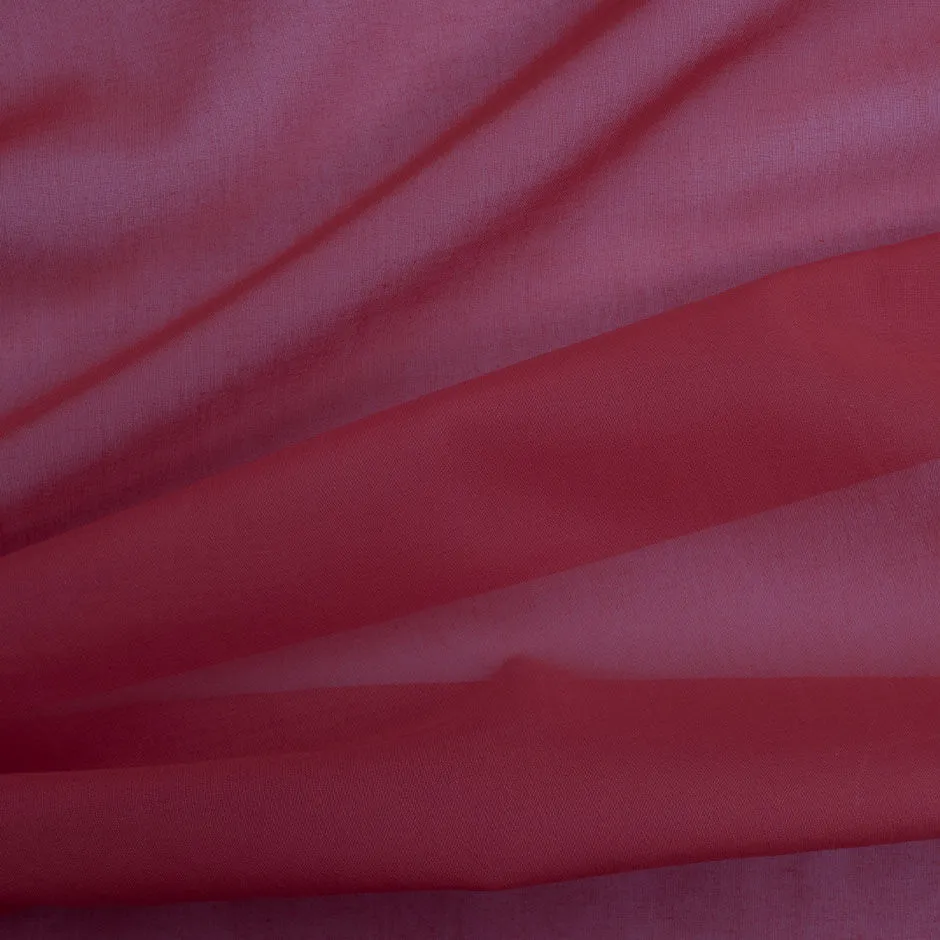 Light Bordeaux Cotton Voile