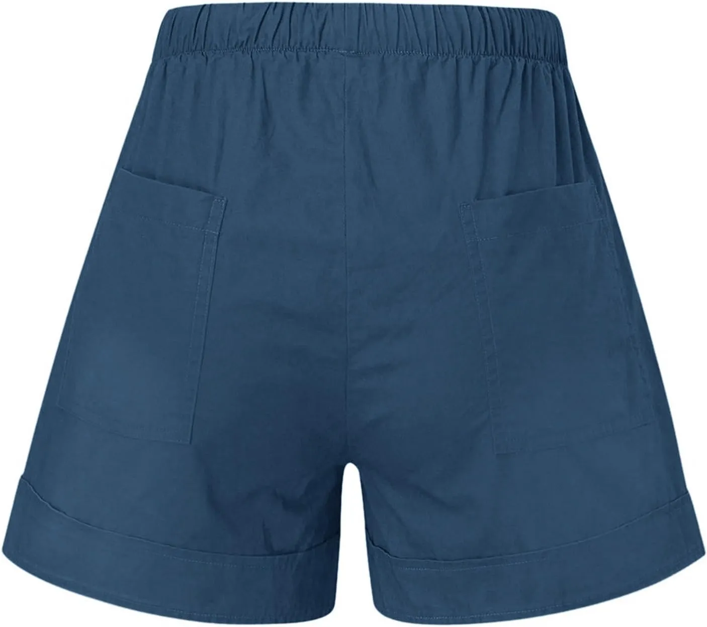 Linen Shorts for Women 2025 Summer Trendy Casual Beach Cotton with Pockets Drawstring Elastic Waist Plus Size Comfy Shorts