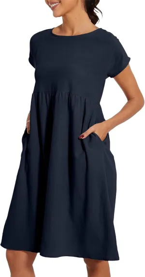 Long Maxi Dress for Women Summer Boho Loose Skirts Vacation Button Down 2025
