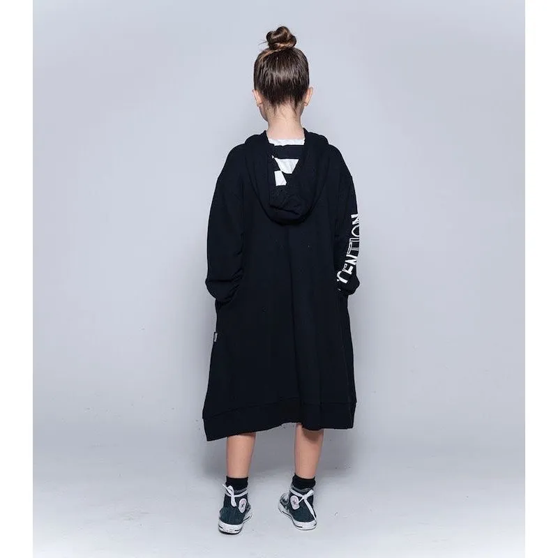 NUNUNU Attention Hooded Dress