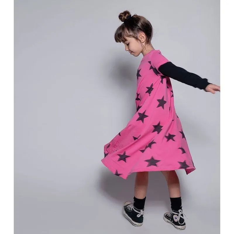 NUNUNU Star 360 Dress Hot Pink