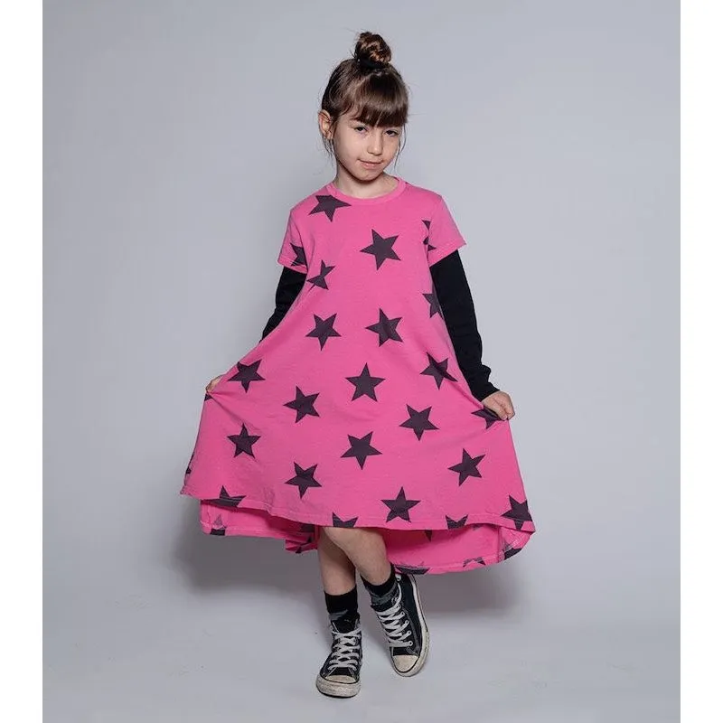 NUNUNU Star 360 Dress Hot Pink
