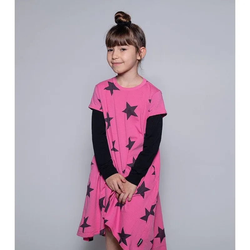 NUNUNU Star 360 Dress Hot Pink