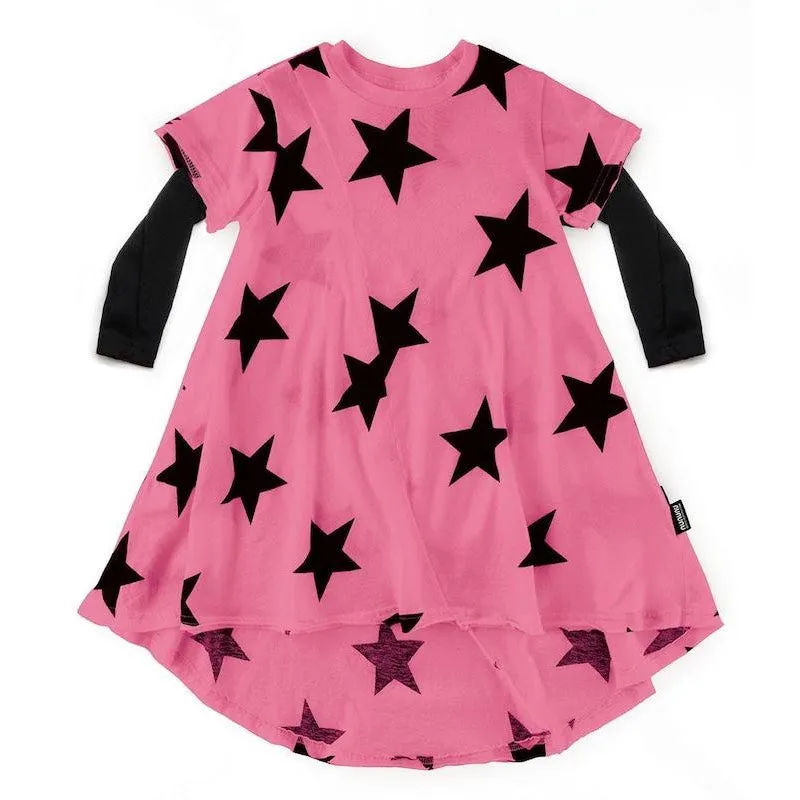 NUNUNU Star 360 Dress Hot Pink