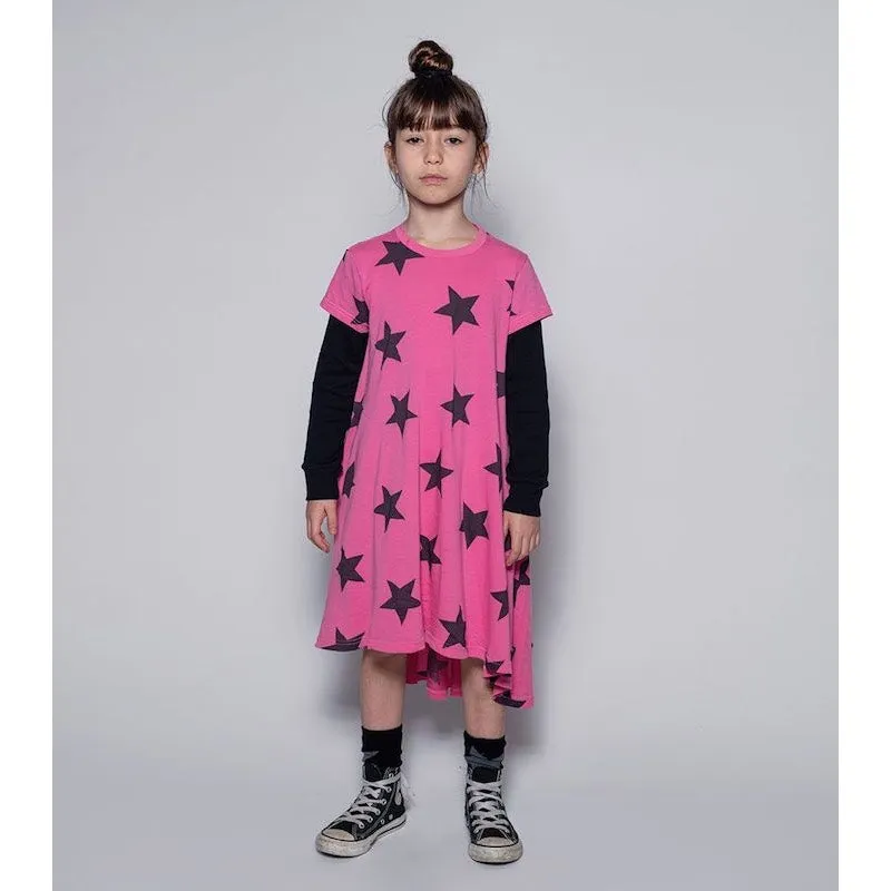 NUNUNU Star 360 Dress Hot Pink