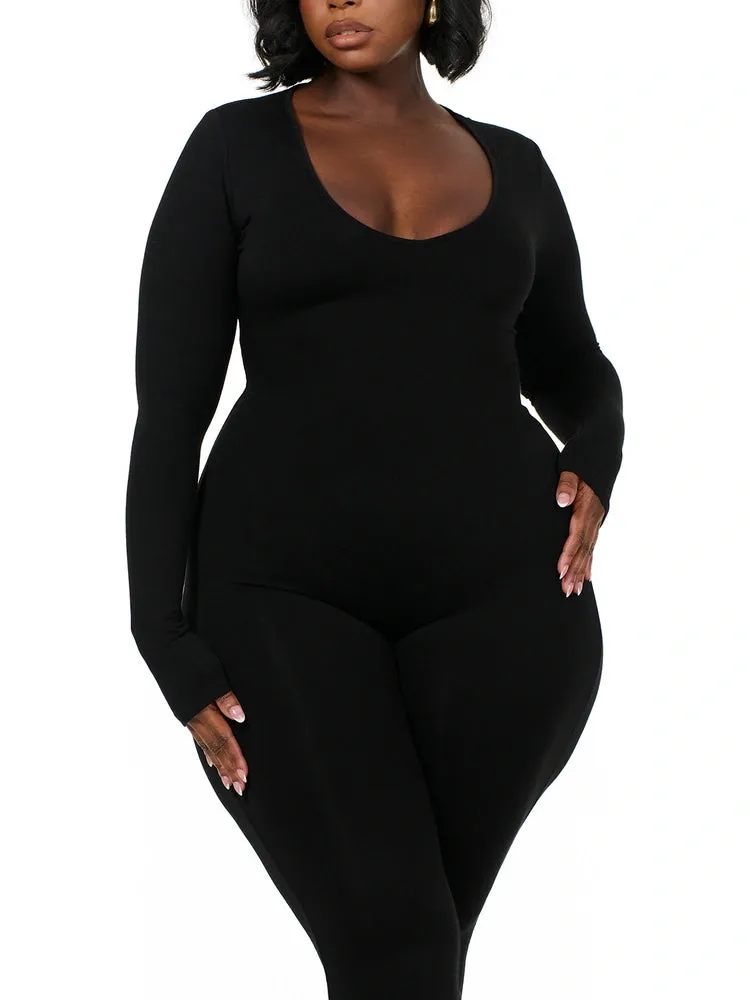 NW Sculpt V-Neck Jumpsuit Curve