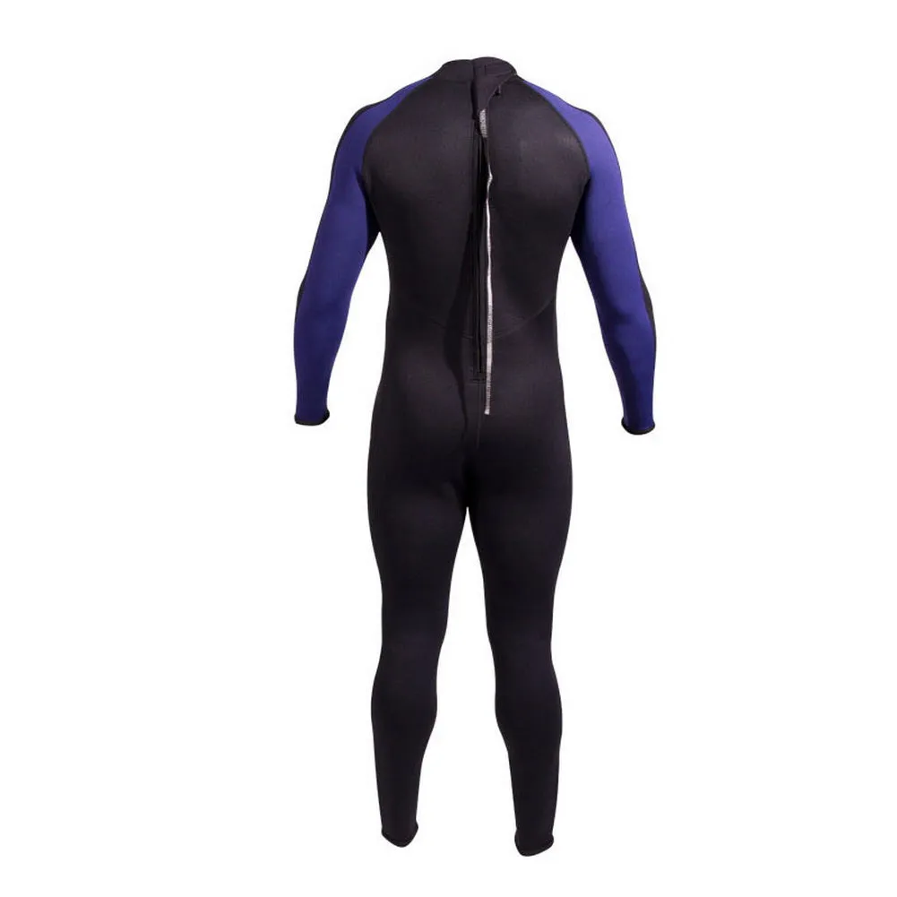 Open Box NeoSport 7/5mm Men’s Neoprene Backzip Jumpsuits-Black / Blue-XXLG