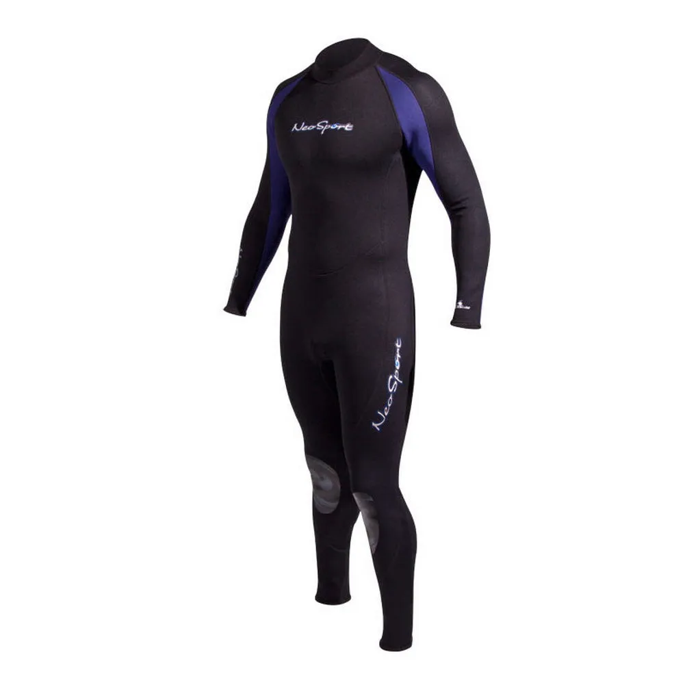 Open Box NeoSport 7/5mm Men’s Neoprene Backzip Jumpsuits-Black / Blue-XXLG