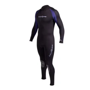 Open Box NeoSport 7/5mm Men’s Neoprene Backzip Jumpsuits-Black / Blue-XXLG