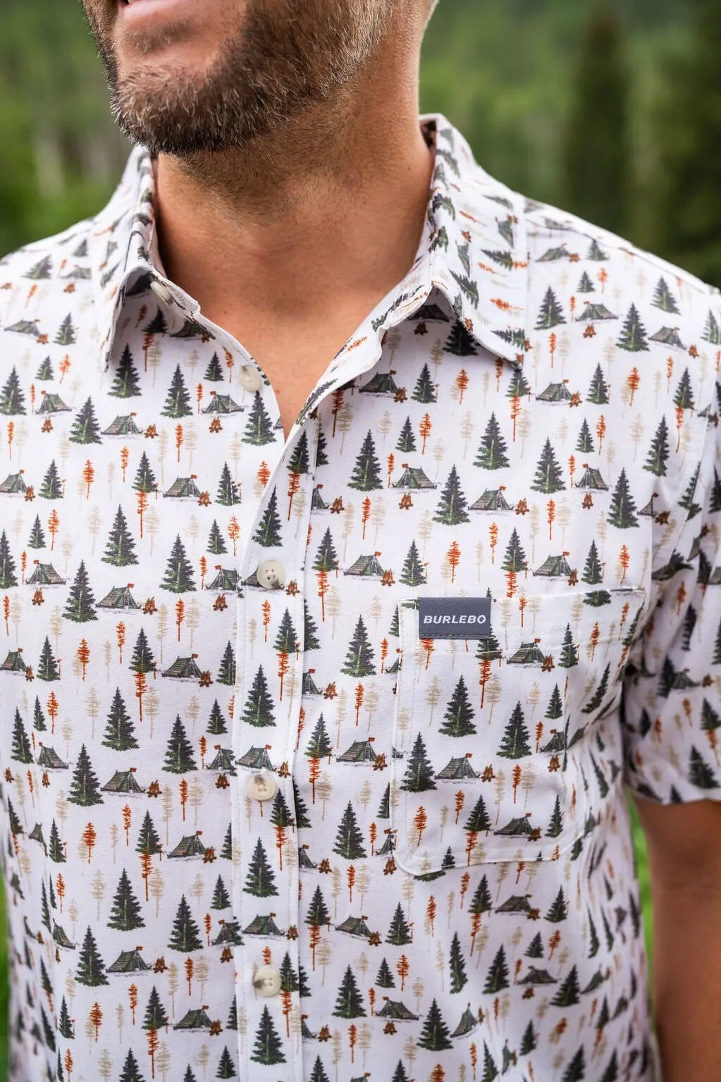 Performance Button Up - Camp Ground