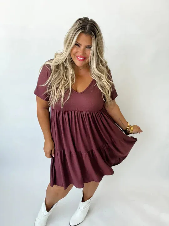 Prints & Solids - Stormi Tiered Ribbed Dress by Blakeley