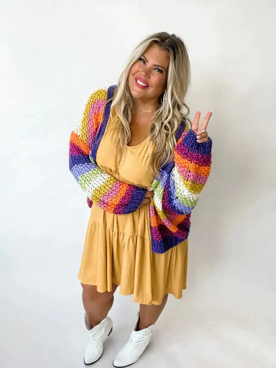 Prints & Solids - Stormi Tiered Ribbed Dress by Blakeley