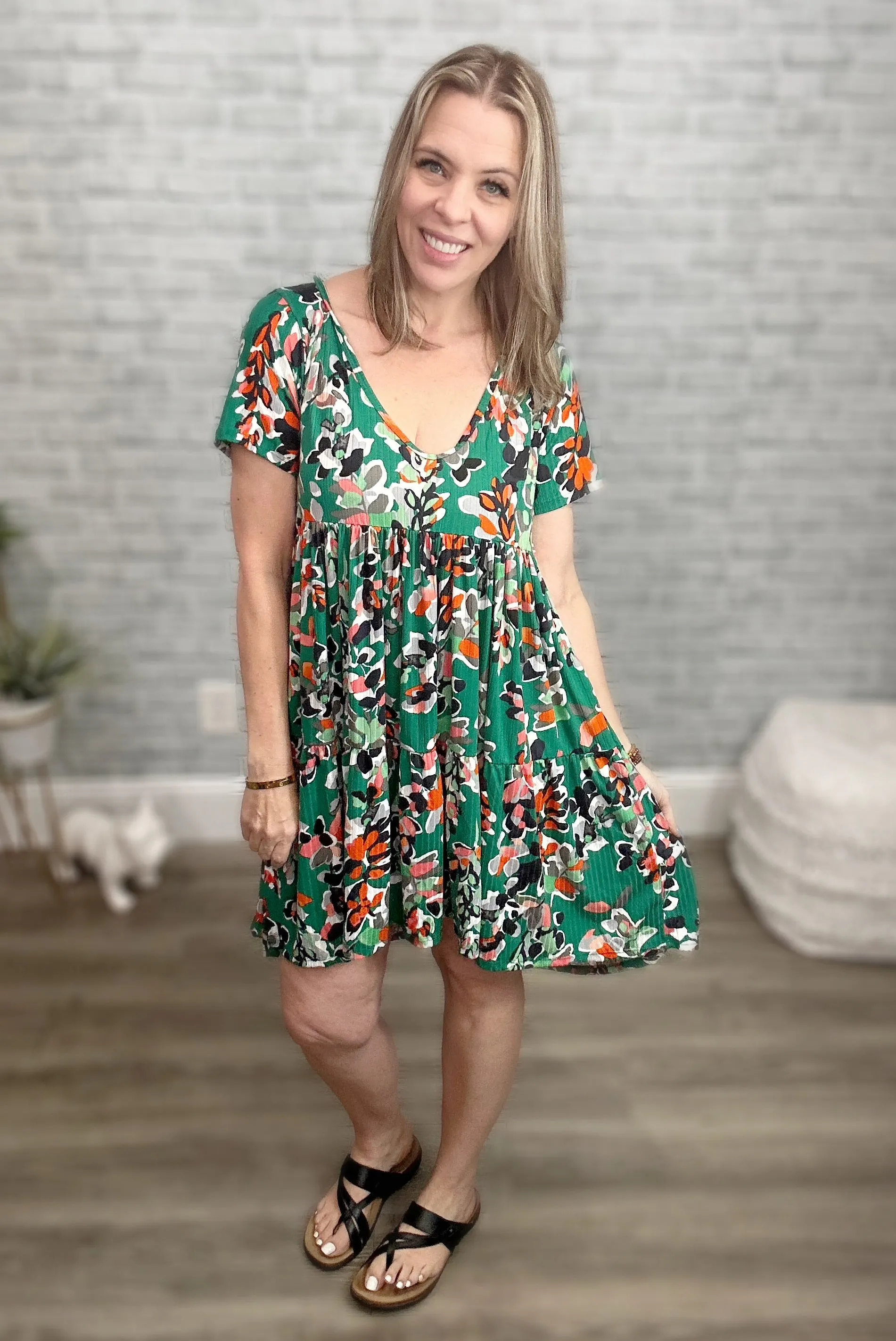 Prints & Solids - Stormi Tiered Ribbed Dress by Blakeley