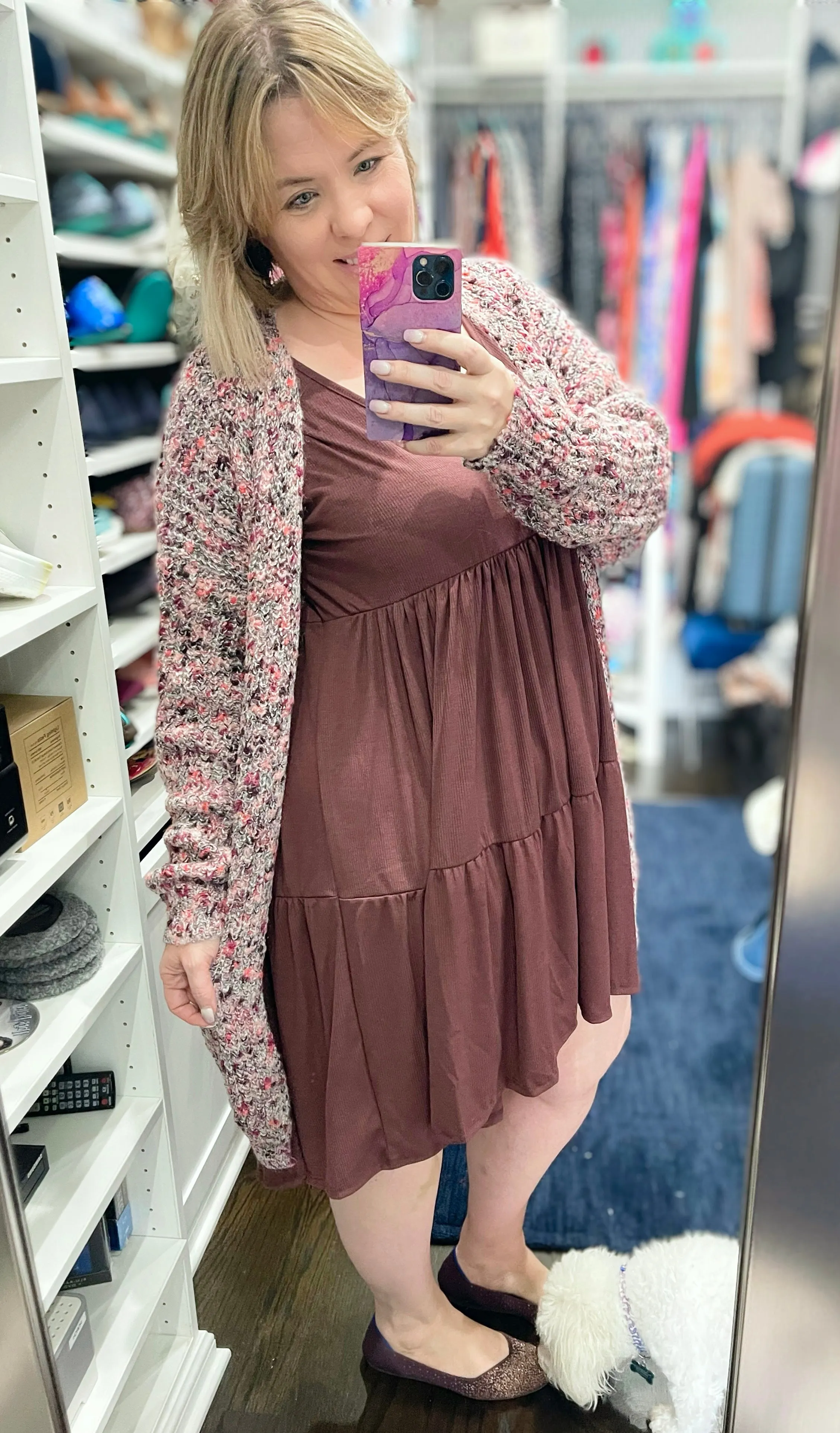 Prints & Solids - Stormi Tiered Ribbed Dress by Blakeley