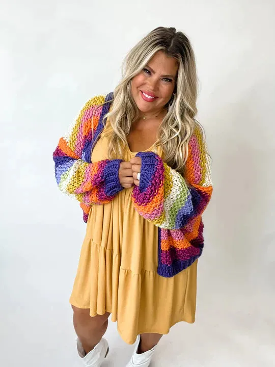 Prints & Solids - Stormi Tiered Ribbed Dress by Blakeley