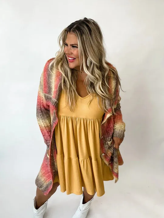 Prints & Solids - Stormi Tiered Ribbed Dress by Blakeley