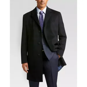 Pronto Uomo Black & Navy Plaid Modern Fit Topcoat (2 Styles)