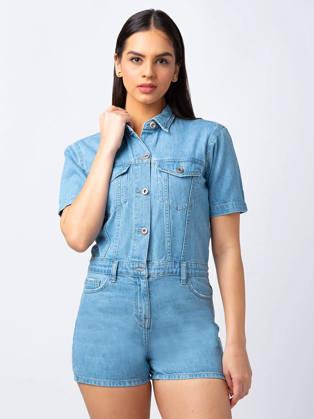 Spykar Solid Women Jumpsuit
