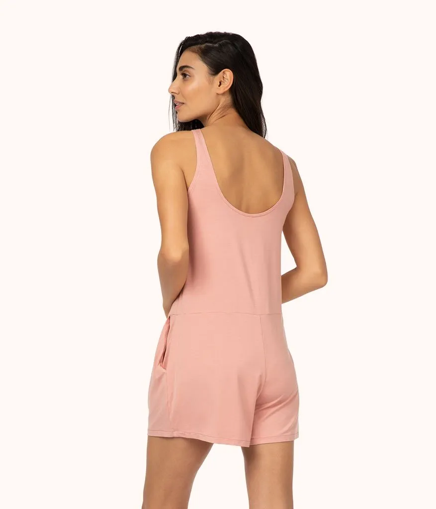 The All-Day Lounge Romper: Shell Pink