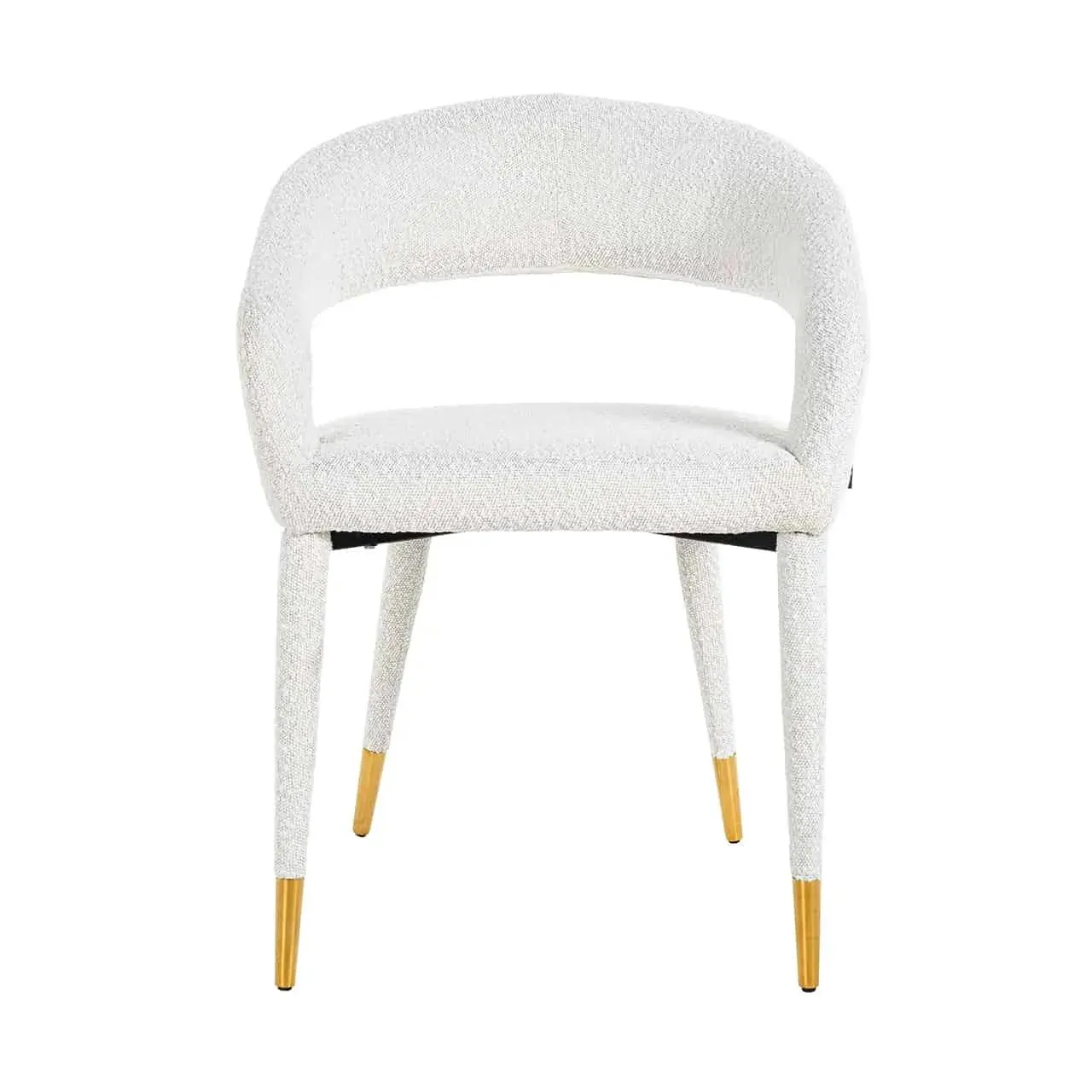 TURIN bouclé chair white